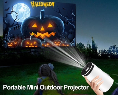 High-Resolution Mini Smart Projector – 4K 1080P Support, WiFi 6, Bluetooth 5.0, Android 11, 180° Rotatable Portable Projector